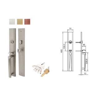 มือจับประตูซิงค์อัลลอยด์ พร้อมระบบมอร์ทิสล็อค (สีทองแดงรมดำ) HAFELE 499.94.164