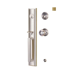 มือจับประตูซิงค์อัลลอยด์ พร้อมระบบล็อค มือจับหลอก (สีทองเหลืองรมดำ) HAFELE 489.94.664