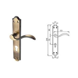 ชุดมือจับก้านโยก เพลทยาว สีทองเหลืองรมดำ HAFELE 499.63.935