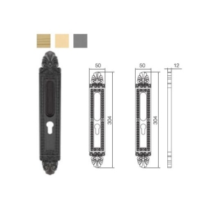 มือจับประตูซิงค์อัลลอยด์ พร้อมอุปกรณ์ล็อคประตูบานเลื่อน (มือจับหลอก) สีนิกเกิ้ลรมดำ HAFELE 499.65.083