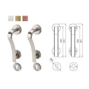 มือจับดึงซิงค์อัลลอยด์ พร้อมระบบมอร์ทิสล็อค (มือจับหลอก) สีทองแดงรมดำ HAFELE 499.94.212