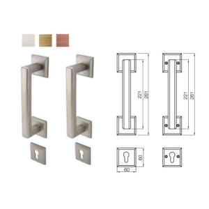 มือจับดึงซิงค์อัลลอยด์ พร้อมระบบมอร์ทิสล็อค (บานเลื่อน) สีทองแดงรมดำ HAFELE 499.94.275