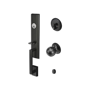 มือจับประตูซิงค์อัลลอยด์ พร้อมระบบล็อค มือจับหลอก (สีดำด้าน) HAFELE 489.94.662