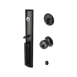 มือจับประตูซิงค์อัลลอยด์ พร้อมระบบล็อค มือจับหลอก (สีดำด้าน) HAFELE 489.94.645