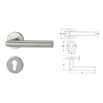 ชุดมือจับก้านโยกประตูสแตนเลสสตีล (ประตูทางเข้า) HAFELE 499.10.100