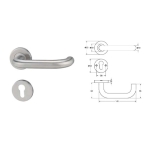 ชุดมือจับก้านโยกประตูสแตนเลสสตีล (ประตูทางเข้า) HAFELE 499.10.102