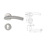 ชุดมือจับก้านโยกประตูสแตนเลสสตีล (ประตูทางเข้า) HAFELE 499.10.103