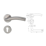 ชุดมือจับก้านโยกประตูสแตนเลสสตีล (มือจับหลอก) HAFELE 499.62.255