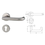 ชุดมือจับก้านโยกประตูสแตนเลสสตีล (มือจับหลอก) HAFELE 499.62.257