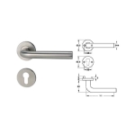 ชุดมือจับก้านโยกประตูสแตนเลสสตีล (ประตูทางเข้า) HAFELE 499.10.117