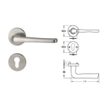 ชุดมือจับก้านโยกประตูสแตนเลสสตีล (มือจับหลอก) HAFELE 499.62.228