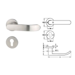 ชุดมือจับก้านโยกประตูสแตนเลสสตีล (มือจับหลอก) HAFELE 499.62.229