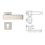 ชุดมือจับก้านโยกประตูสแตนเลสสตีล (ประตูห้องน้ำ) HAFELE 499.10.133