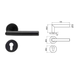 ชุดมือจับก้านโยกประตูสแตนเลสสตีล (ประตูห้องน้ำ) HAFELE 499.10.135