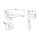  ชุดมือจับก้านโยกประตูซิงค์อัลลอยด์ สีนิกเกิ้ลรมดำ (ประตูทางเข้า) 499.62.404
