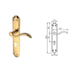 ชุดมือจับก้านโยก เพลทยาว สีทองเหลืองเงา HAFELE 499.63.930