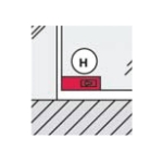 ตัวหนีบล็อค (สีสแตนเลสด้าน) HAFELE 499.81.104