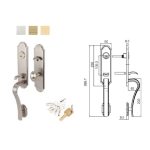 มือจับประตูซิงค์อัลลอยด์ พร้อมระบบมอร์ทิสล็อค (สีทองเหลืองรมดำ) HAFELE 499.94.081