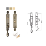 มือจับประตูซิงค์อัลลอยด์ พร้อมระบบมอร์ทิสล็อค (สีทองเหลืองรมดำ) HAFELE 499.94.121