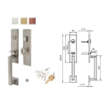 มือจับประตูซิงค์อัลลอยด์ พร้อมระบบมอร์ทิสล็อค (สีนิกเกิ้ลด้าน) HAFELE 499.94.180 (2)