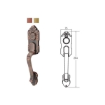 มือจับประตูแบบหลอกซิงค์อัลลอยด์ (สีทองเหลืองรมดำ) HAFELE 489.94.424