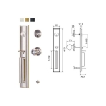 มือจับประตูซิงค์อัลลอยด์ พร้อมระบบล็อค มือจับหลอก (สีนิกเกิ้ลด้าน) HAFELE 489.94.644