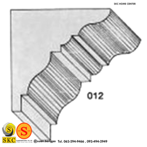 ไม้คิ้ว ไม้บัว ตกแต่ง no. 012 (ขนาด 2“)