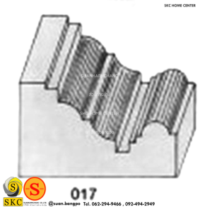 ไม้คิ้ว ไม้บัว ตกแต่ง no. 017 (ขนาด 2“)