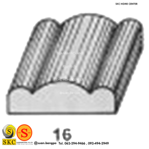 ไม้คิ้ว ไม้บัว ตกแต่ง no. 16 ขนาด 1 1/4“