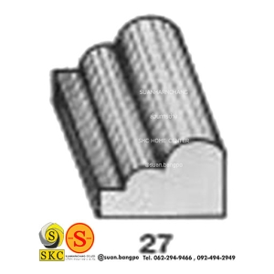 ไม้คิ้ว ไม้บัว ตกแต่ง no. 27 (ขนาด 3/4“)