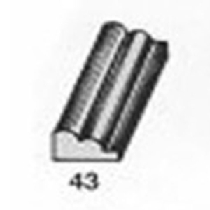 ไม้คิ้ว ไม้บัว ตกแต่ง no. 43 ขนาด 1/2“