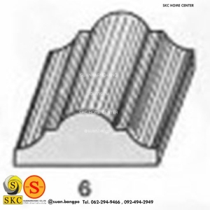 ไม้คิ้ว ไม้บัว ตกแต่ง no. 6 ขนาด 1 1/4“