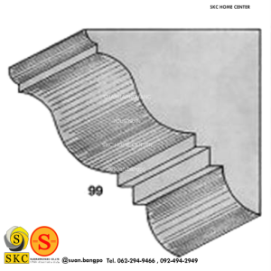 ไม้คิ้ว ไม้บัว ตกแต่ง no. 99 (ขนาด 3“)