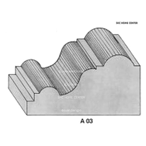 ไม้คิ้ว ไม้บัว ตกแต่ง no. A03 (ขนาด 4“)