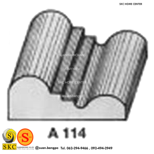 ไม้คิ้ว ไม้บัว ตกแต่ง no. A114 (ขนาด 1 1/2“)