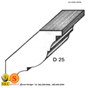 ไม้คิ้ว ไม้บัว ตกแต่ง no. D25 (ขนาด 3“)