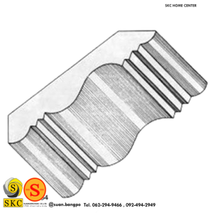 ไม้คิ้ว ไม้บัว ตกแต่ง no. D54 (ขนาด 5“)