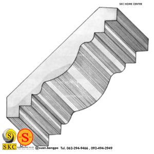 ไม้คิ้ว ไม้บัว ตกแต่ง no. D7 (ขนาด 7“)