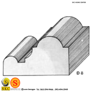 ไม้คิ้ว ไม้บัว ตกแต่ง no. D8 (ขนาด 3“)