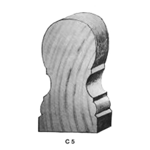  ไม้คิ้ว ไม้บัว ตกแต่ง no. C5 (ขนาด 4“)