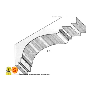 ไม้คิ้ว ไม้บัว ตกแต่ง no. D1 (ขนาด 7“)