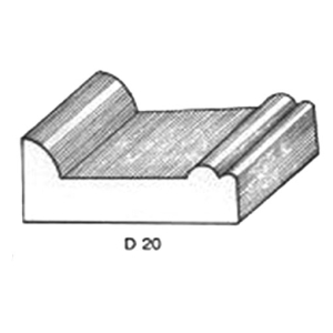 ไม้คิ้ว ไม้บัว ตกแต่ง no. D20 (ขนาด 2 3/8“)