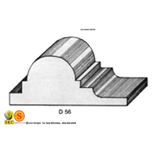 ไม้คิ้ว ไม้บัว ตกแต่ง no. D56 (ขนาด 4“)