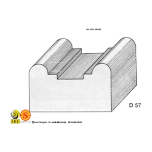 ไม้คิ้ว ไม้บัว ตกแต่ง no. D57 (ขนาด 4“)