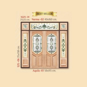 กระจกรางทอง บานกลาง Gold Series (Aquila-03) ขนาด 56×113 cm.