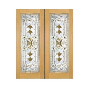 กระจกประตูหน้า Crystal Icaria C 04 ขนาด 56×162.5 cm. Delphi Luxury Door