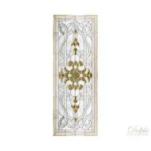 กระจกประตูหน้า Crystal Orcadia C 05 ขนาด 56×132 cm. Delphi Luxury Door