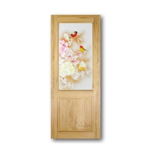กระจกสีประตูห้องน้ำ Hera-01 ขนาด 56×110 cm. Delphi Luxury Door