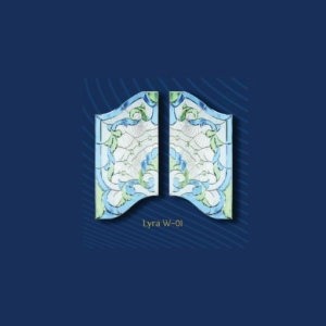 กระจกรางเงินวาว บานกลาง White Chromed Series (Lyra W-01) ขนาด 56×113 cm.