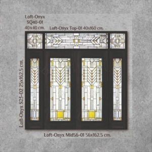 กระจกประตูหน้า STARRY LOFT ONYX SERIES (Mid56-01) ขนาด 56×162.5 cm.